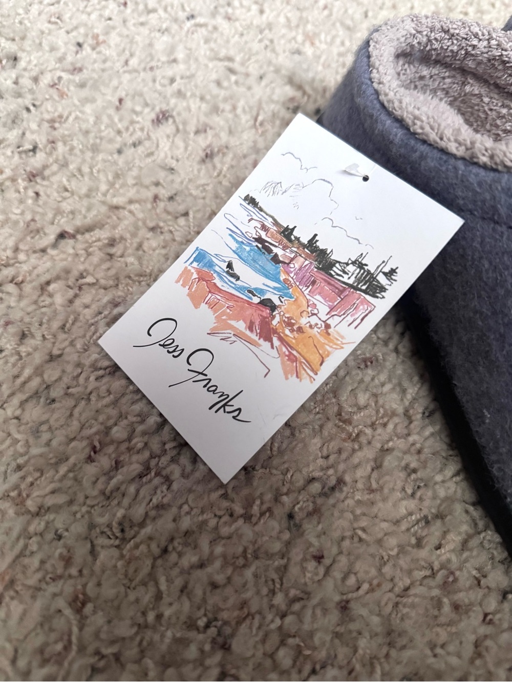 L.L Bean Daybreak Scuffs Jess Franks Wool Slipper Lavender Floral Size 9 NEW - Picture 6 of 8